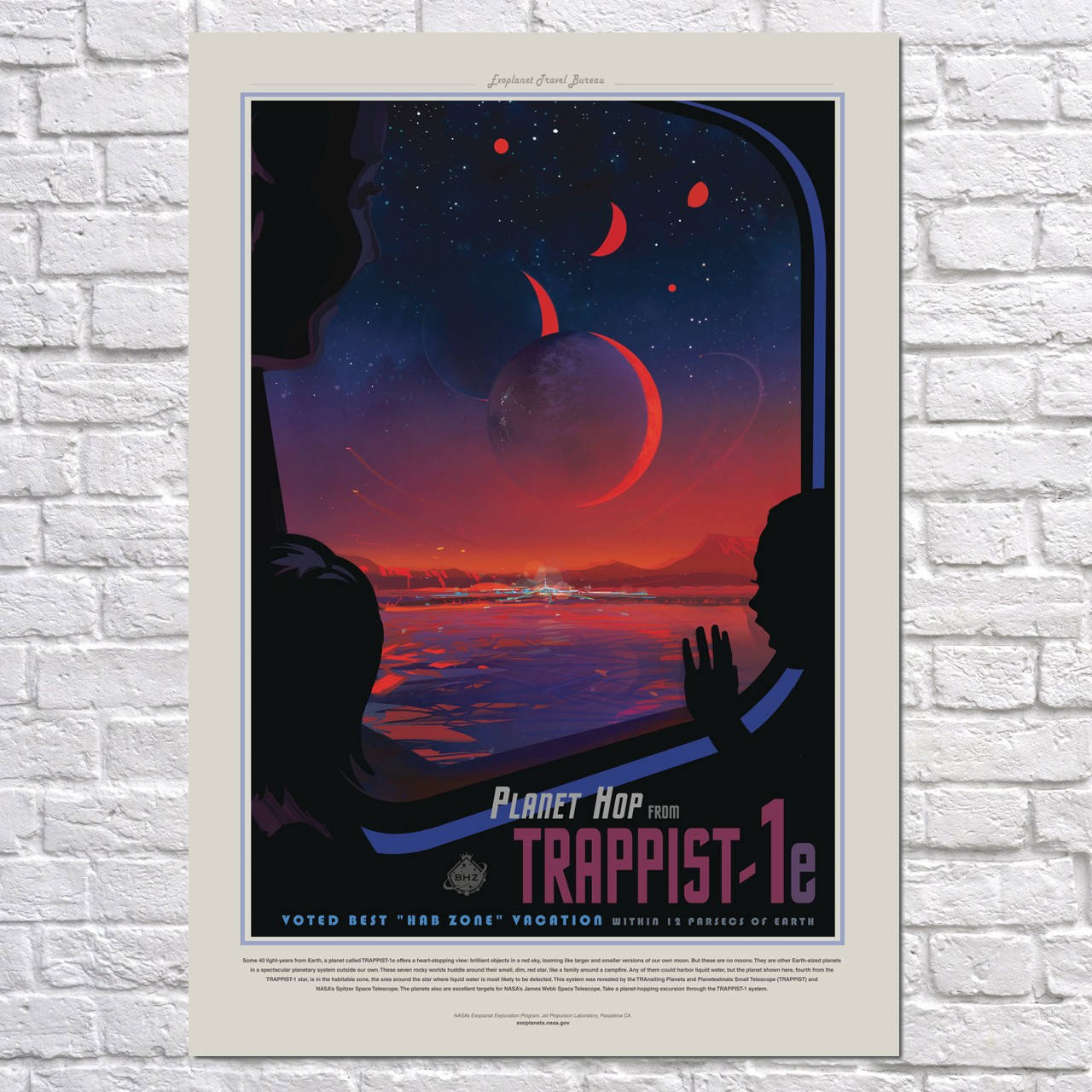 

Плакат "Экзопланета в созвездии Водолея, Trappist-1e" (артикул 0199) 42, Полуглянец, 30