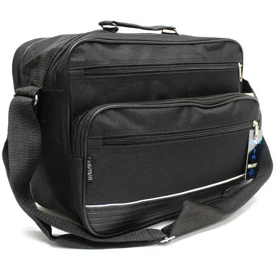 

Текстильная наплечная мужская черная сумка через плечо Wallaby, Черный