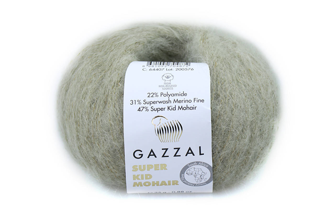 

Gazzal Super Kid Mohair, Серо-бежевый №64407, Серый