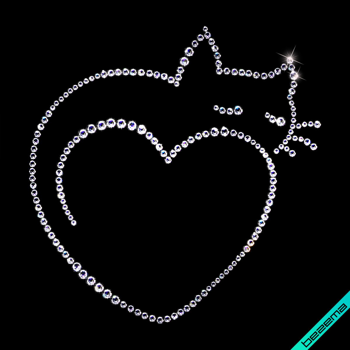 

Рисунки на одежду Сердце кот ( 2мм-бел.,3мм-бел.,4мм-бел)