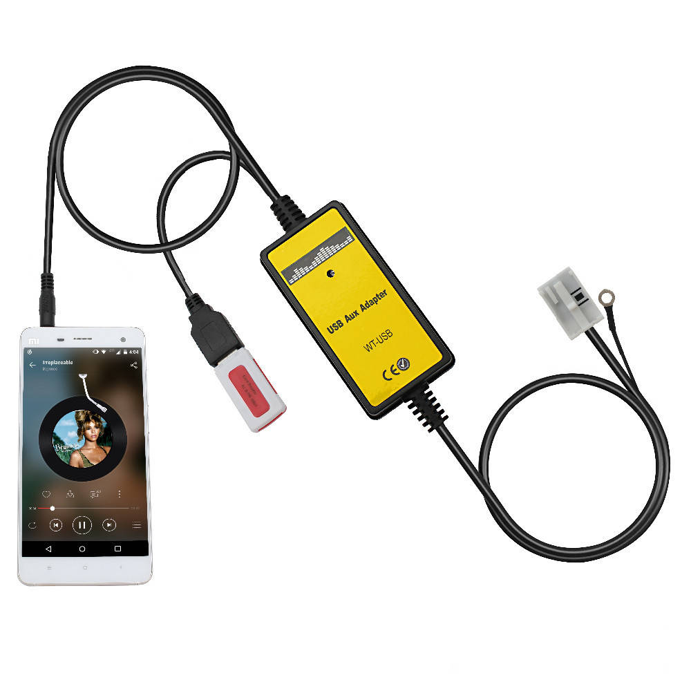 

USB AUX адаптер Volkswagen Skoda Seat Audi 12pin эмулятор CD чейнджера