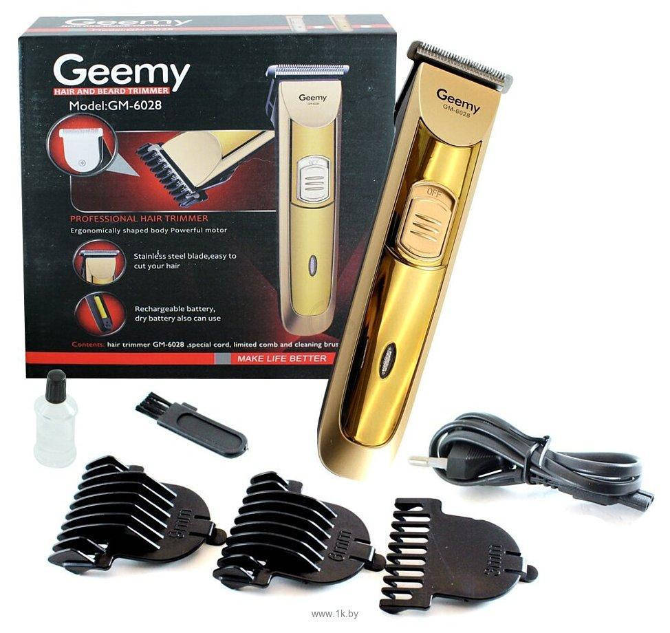 

Аккумуляторный мужской триммер для бороды усов Gemei Gm 6028 машинка для стрижки
