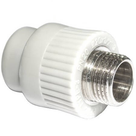 

Муфта с наружной резьбой д.32×1" PP-R EVCI, Серый