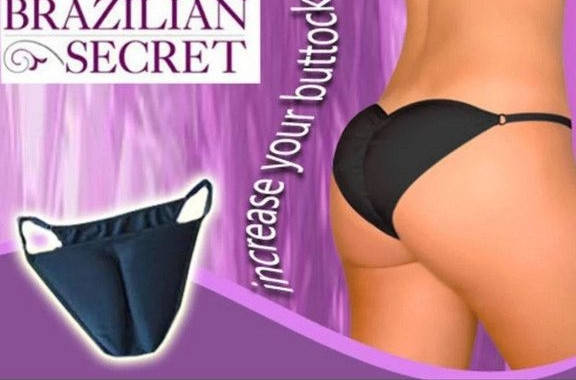 

Корректирующие женские трусики Brazilian Secret Есть чёрные и белые, Черный
