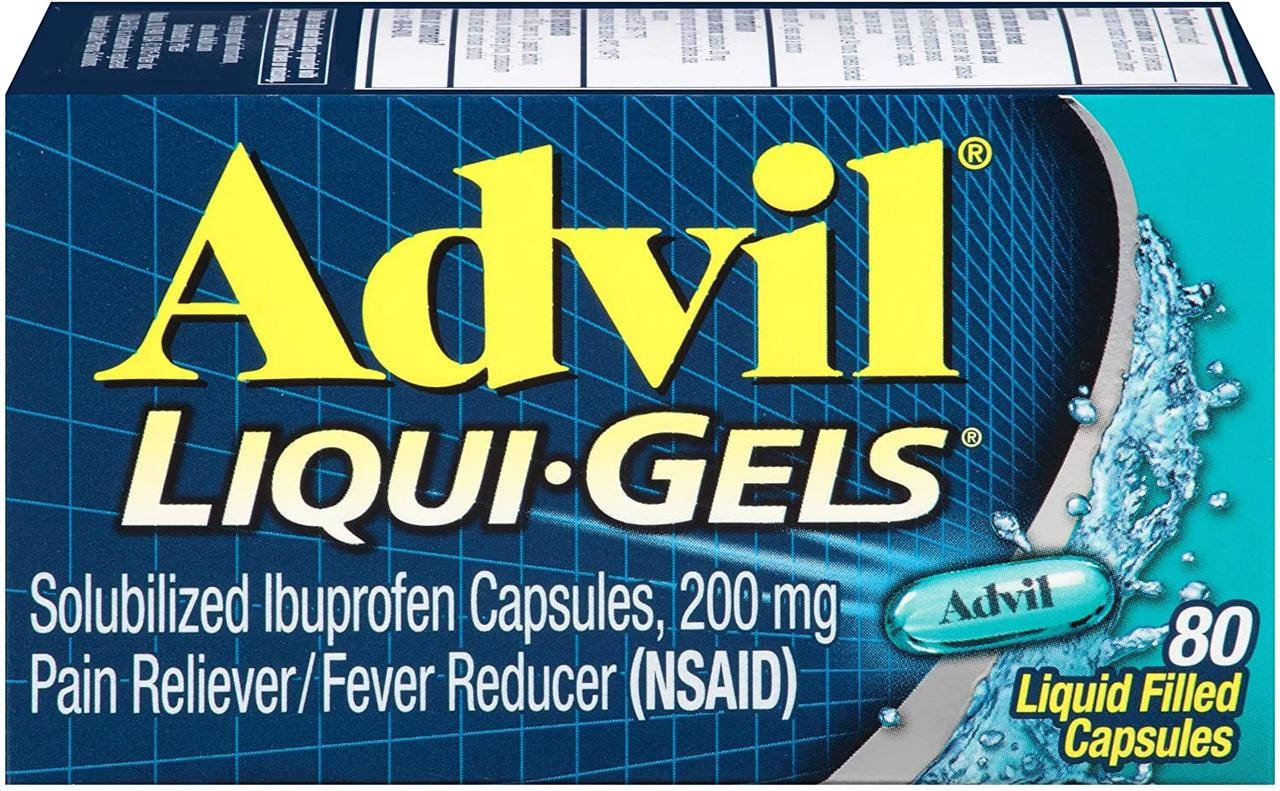

Знеболюючий препарат Advil liquid gels minis 200 mg 80 капсул