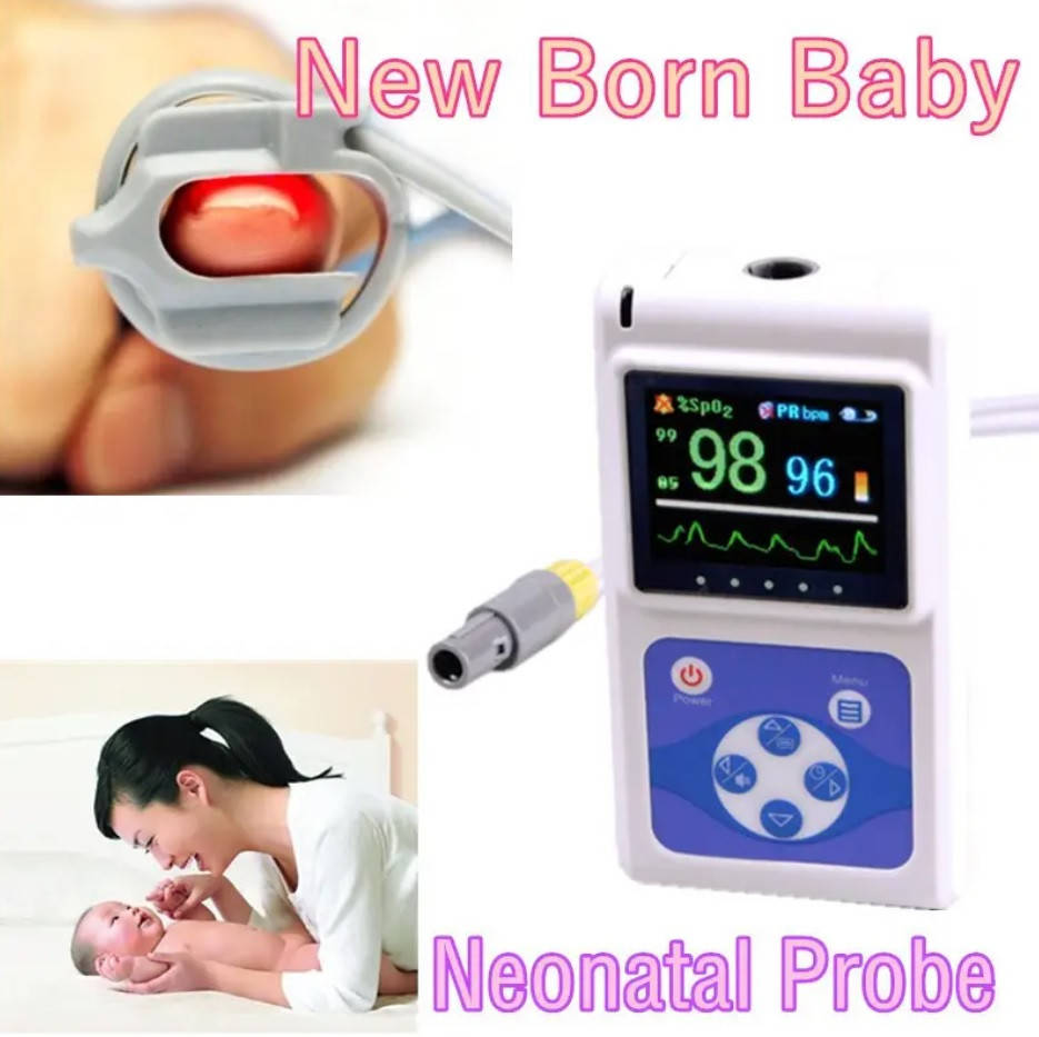 

Пульсоксиметр Contec CMS 60D NEO (неонатальный) для новорожденных и детей с датчиком, Белый