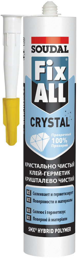 

Клей герметик SOUDAL FIX ALL CRYSTAL 290 мл