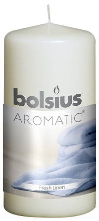 

Свеча ароматическая свежесть белья Bolsius 6х12 см 60/120-98, Белый