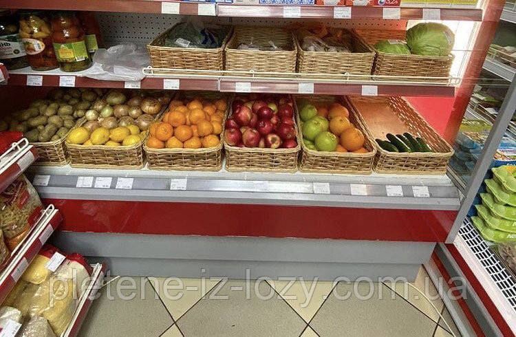 

Плетений короб для викладки товара 25x35 вис. 10 см.