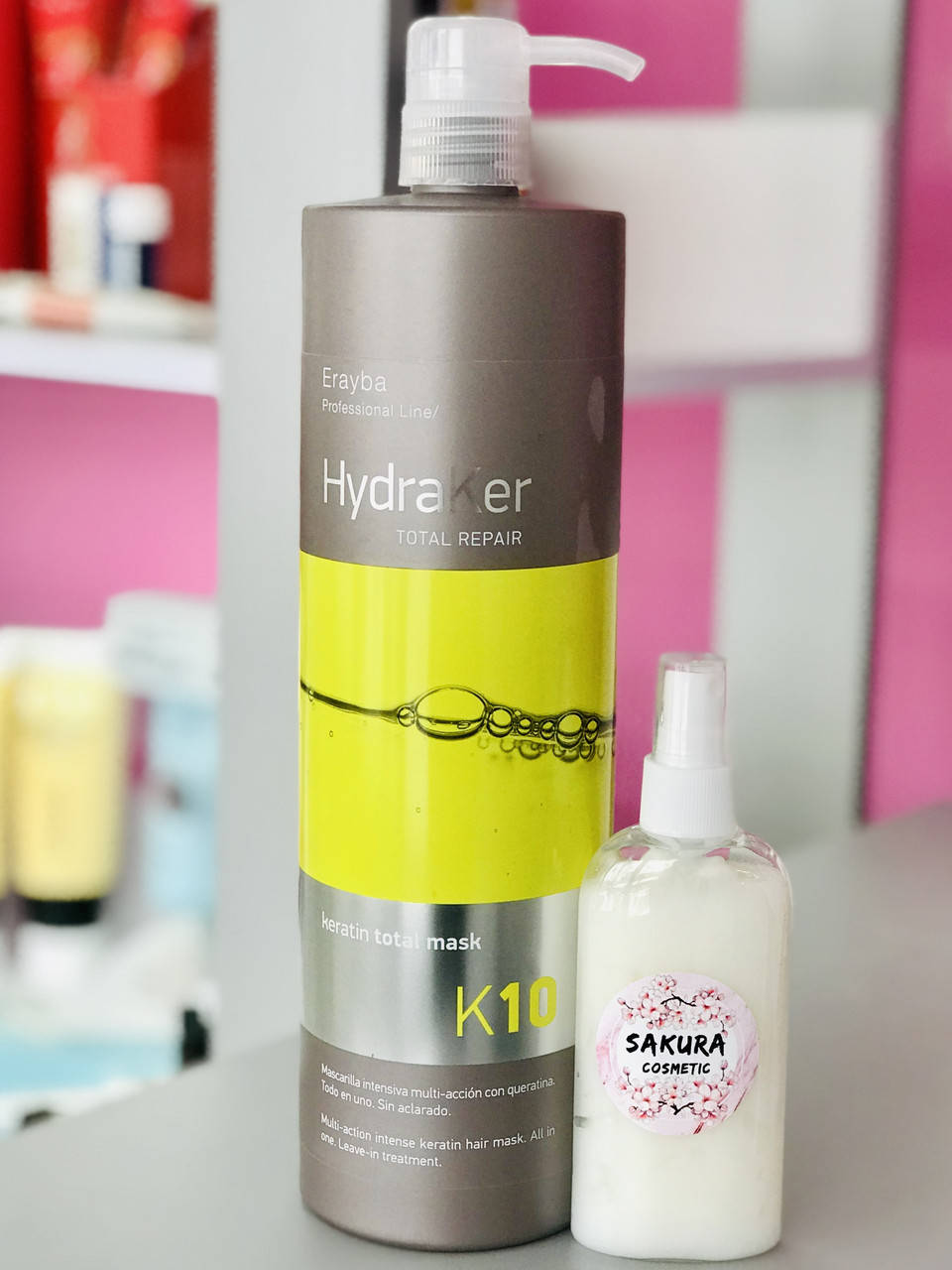 

Незмивна мультиактивна маска спрей з кератином Erayba HydraKer K10 на розлив 100 мл.