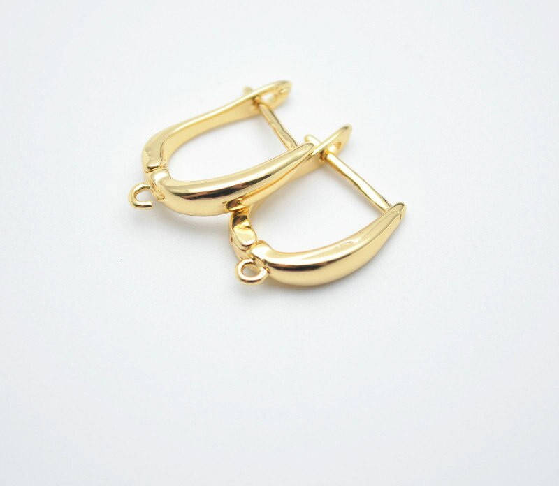 

Швенза (гипоаллергенный сплав). Застёжка для сережек английский замок, пара!, Золотистый