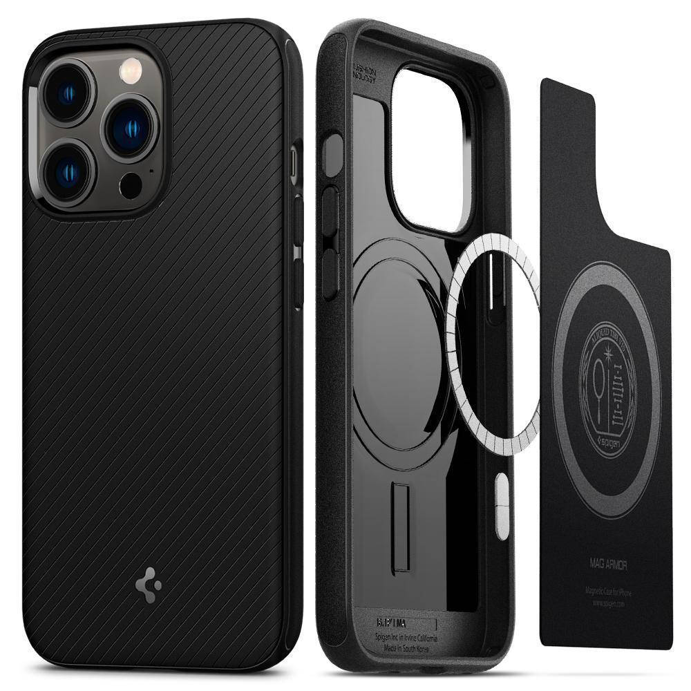 

Чехол Spigen Mag Armor для iPhone 13 Pro Matte Black (ACS03281), Черный