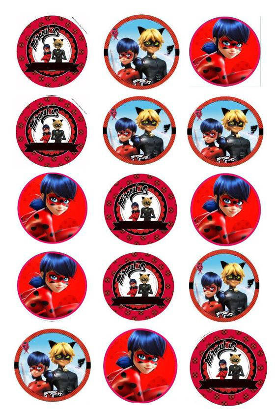 

Картинка вафельная/сахарная Леди Баг и Супер Кот капкейки