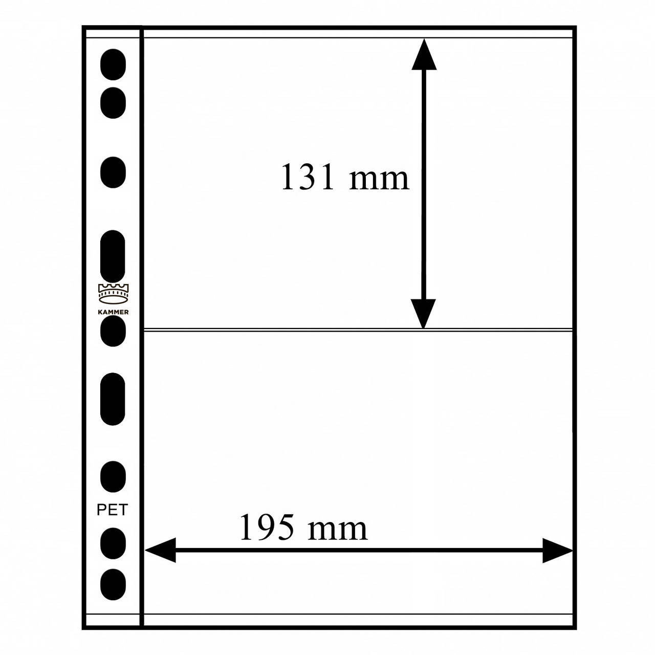 

Лист для банкнот Kammer Standart на 2 ячейки упаковка 10 штук