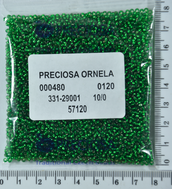 

Бисер PRECIOSA №10/0 блестящ №57120 пакет 50 грамм уп=1пакет