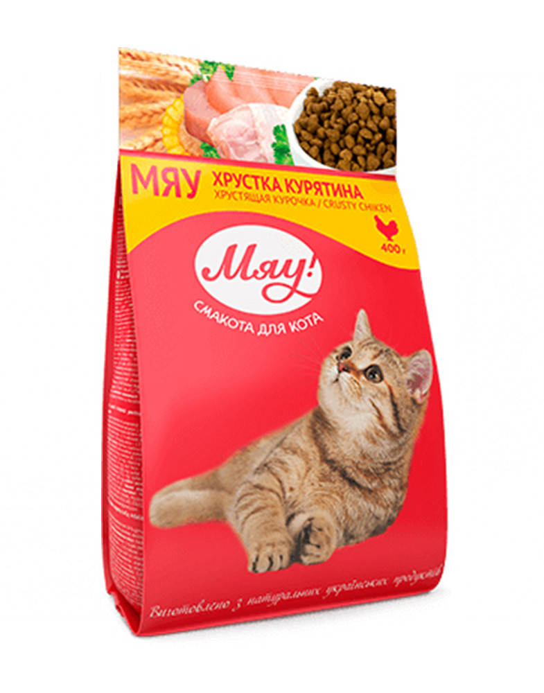 

Мяу! Сухой корм Хрустящая курочка 0,3 кг