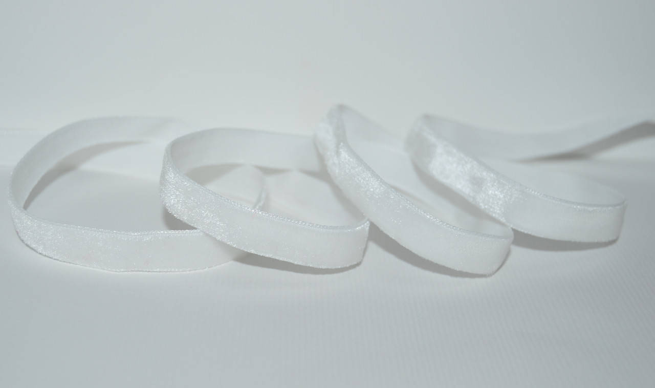 

Стрічка велюрова 1,0см, колір-білий, Белый