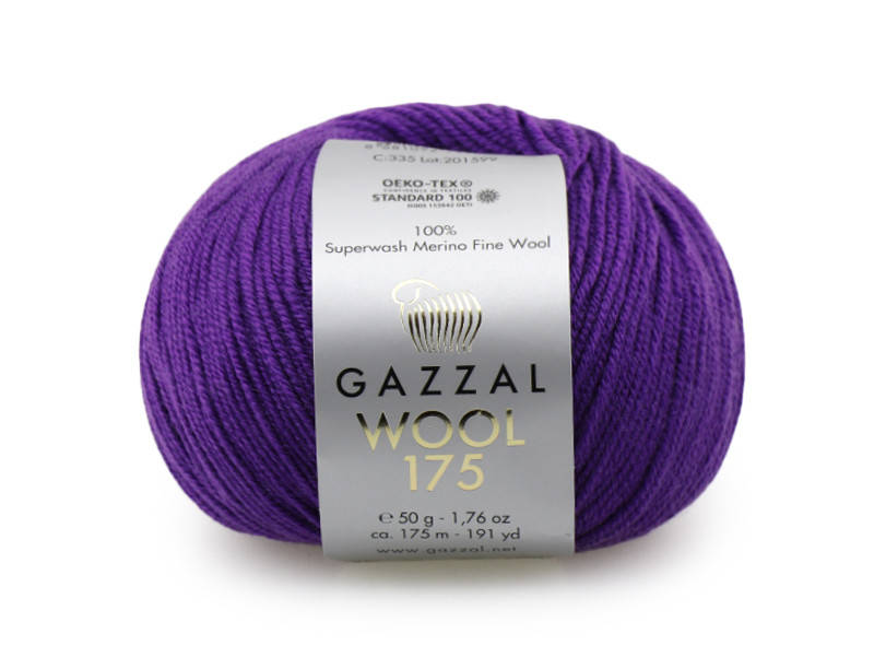 

Gazzal Wool 175, Темно-фиолетовый №335