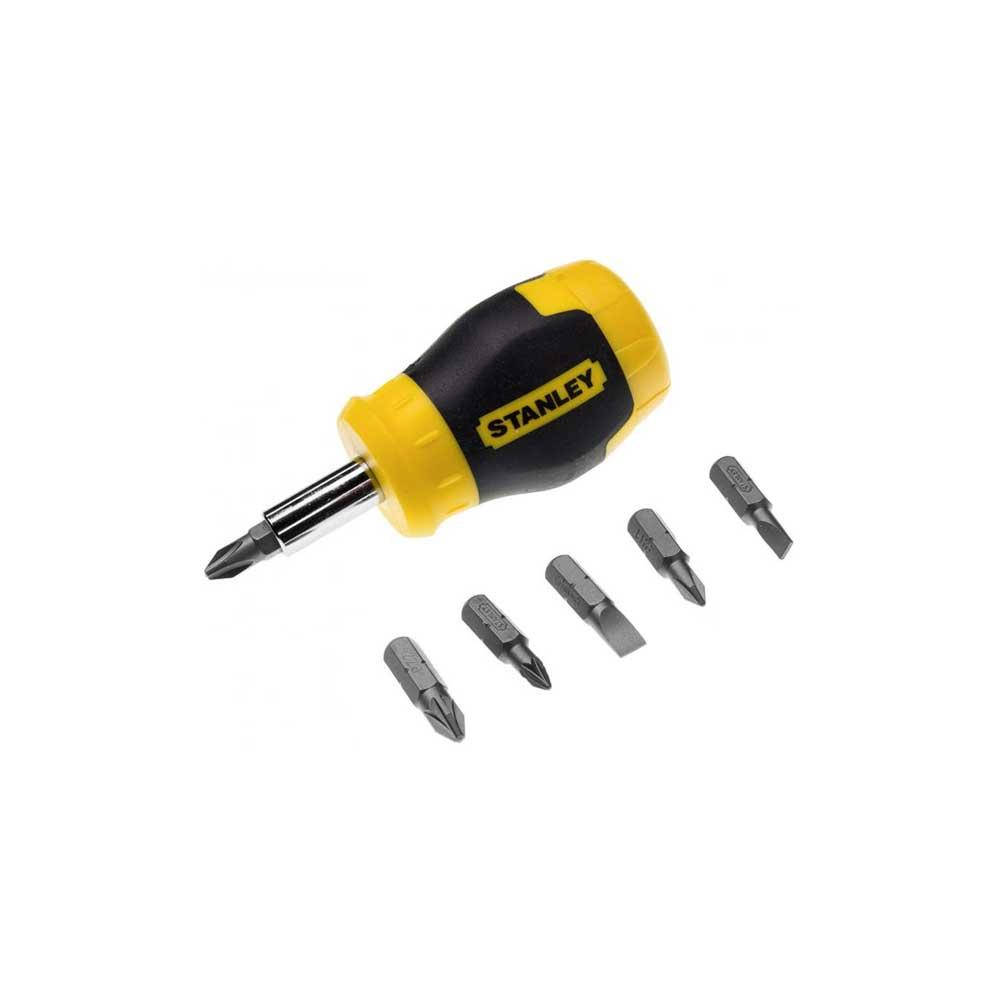 

Отвертка Stanley Multibit Stubby 0-66-357 с набором бит 6 шт
