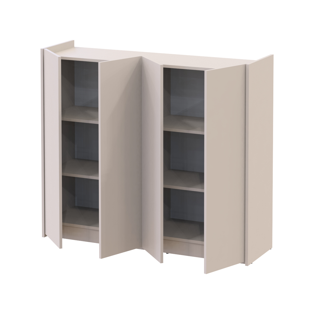 Тумба для взуття Doros Кассель Кашемір 4 ДСП 128х40х110 (41516213) 2