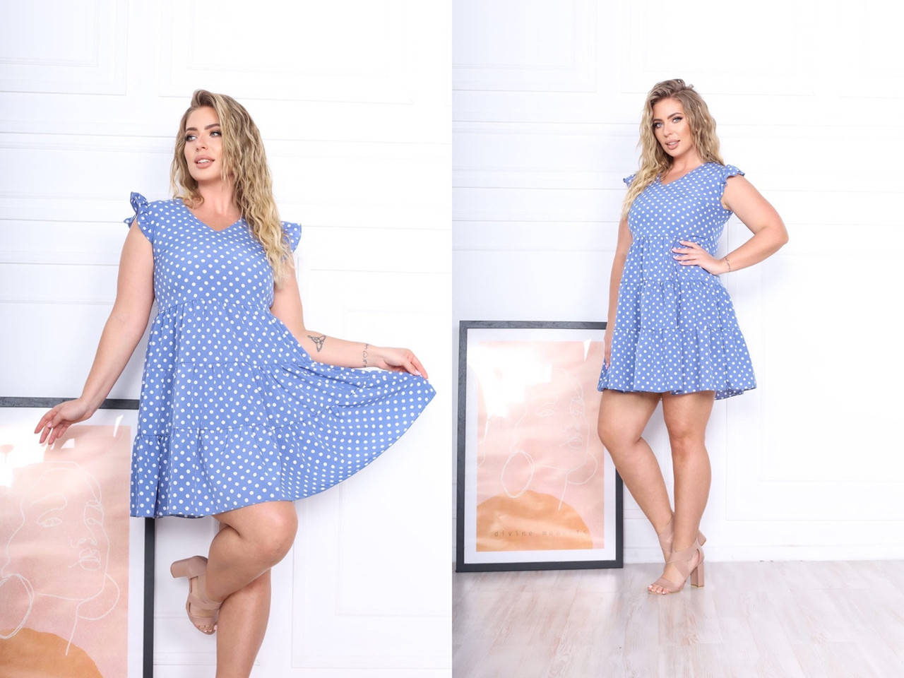 

Платье женское полубатальное Софт размеры 48-52(2цв)"LYUBAVA"купить недорого от прямого поставщика