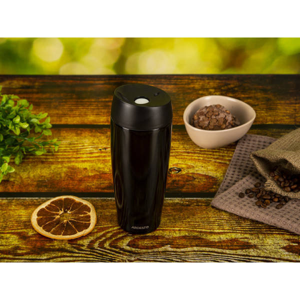 

Термо-кружка 450мл |высота 22см |в природу и в поход | Термокружка | Нержавейка |, Черный