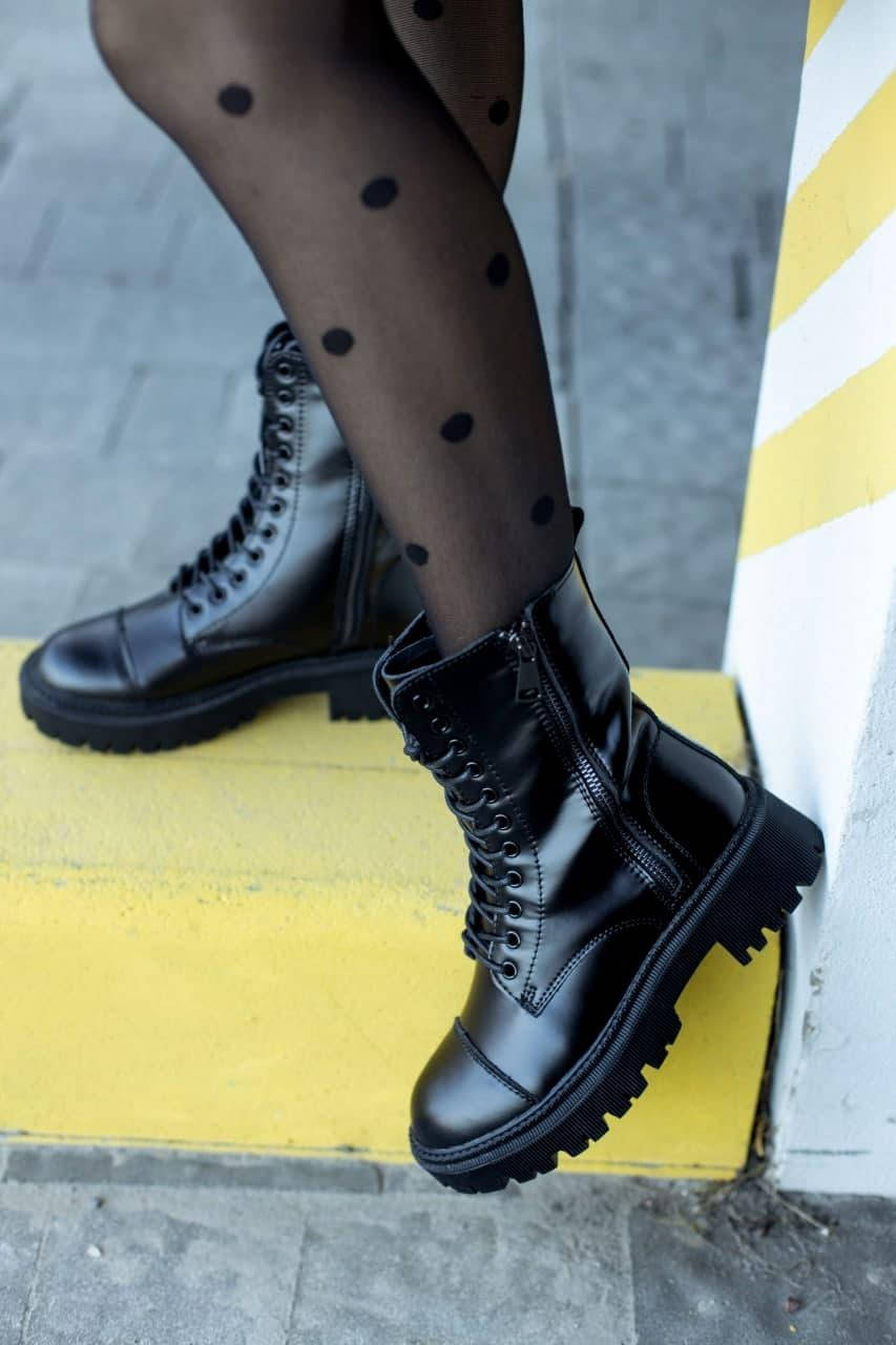 

Топовые женские зимние ботинки Balenciaga Boot Tractor Fur, Черный