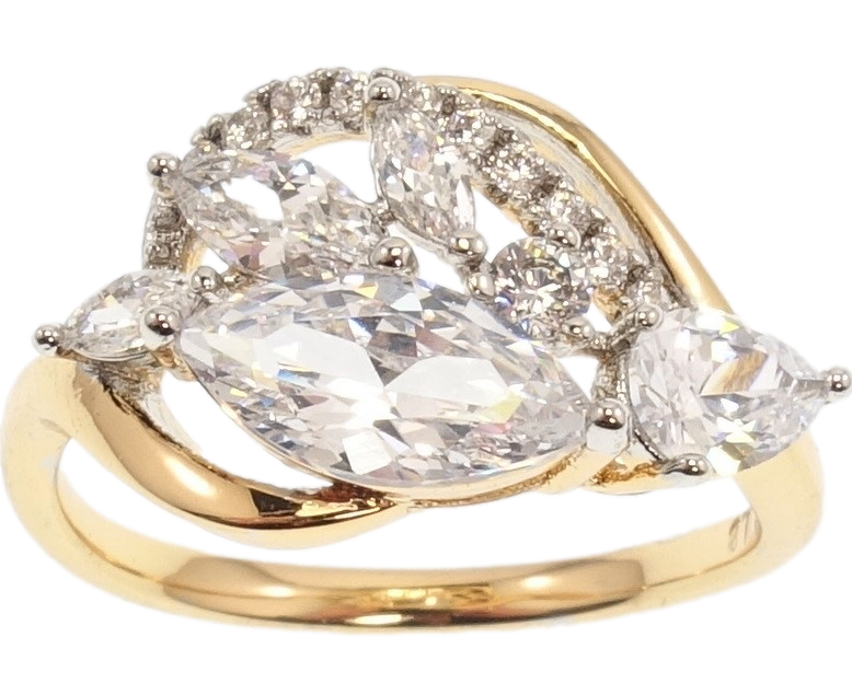 

Кольцо Xuping Позолота 18K+Родий "Кристальный каприз" р.16,18