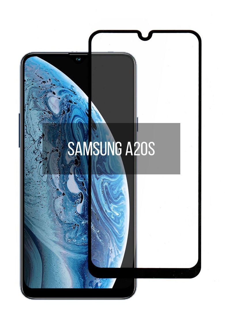 

Защитное стекло для телефона Samsung A20s / стекло защитное на самсунг а20с / 3D стекло для samsung a20s, Черный
