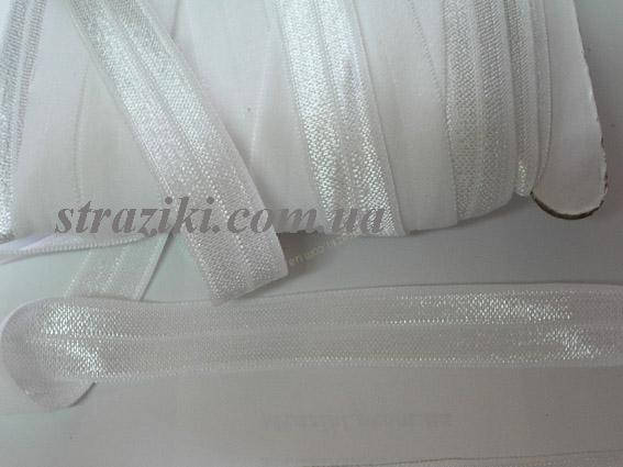 

1.5см резинка-бейка белая блестящая 42м/уп ( )