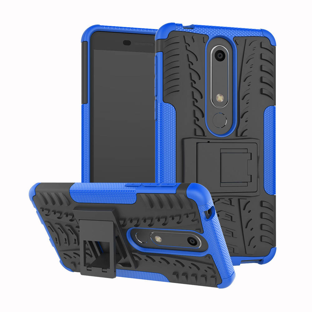 

PC + TPU чехол Armor для Nokia 6.1 (8 цветов) синий