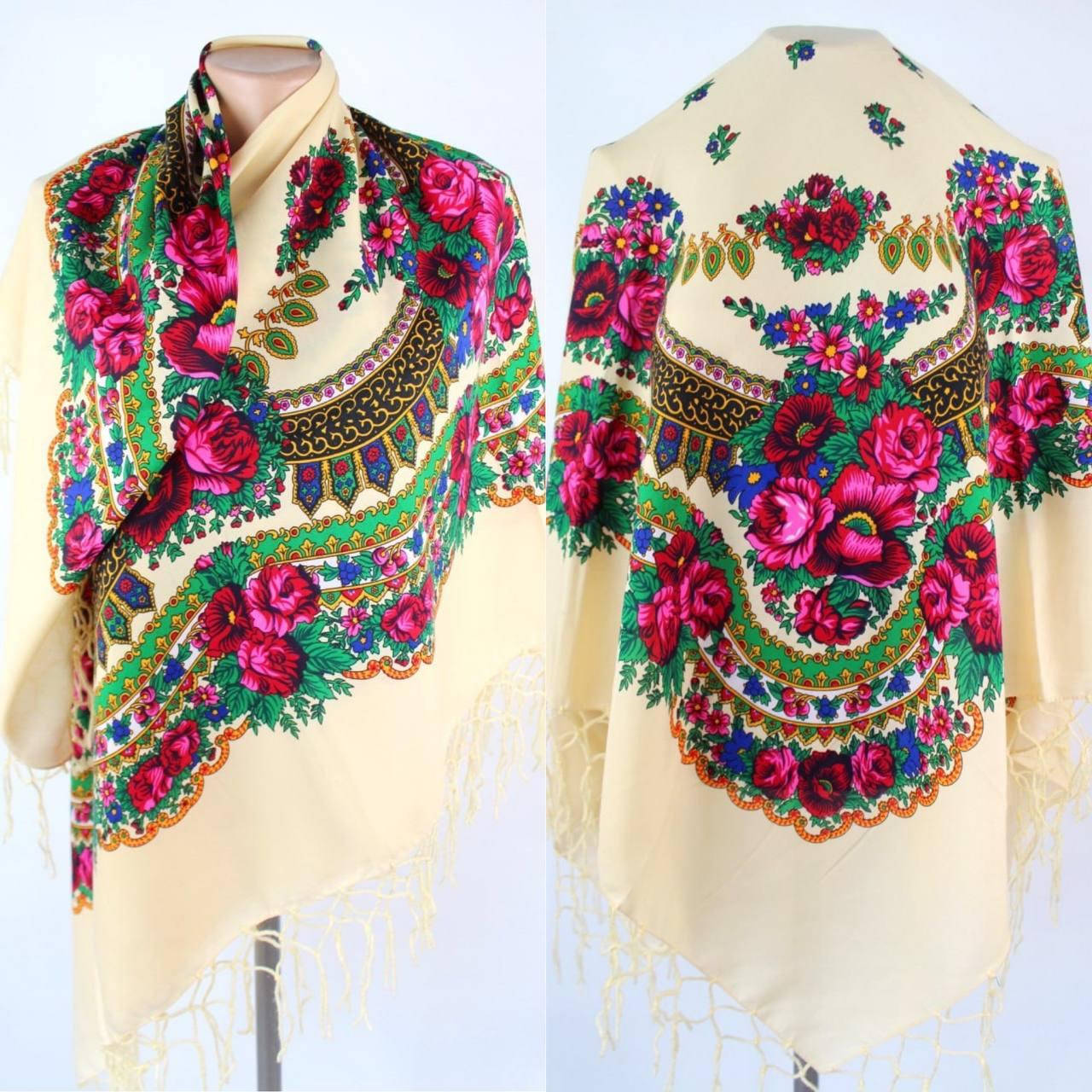 

Хустка українська народна(120х120) код 630004