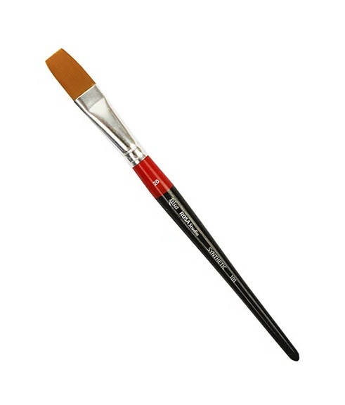 

Кисть синтетическая ПЛОСКАЯ №20, короткая ручка ROSA Studio