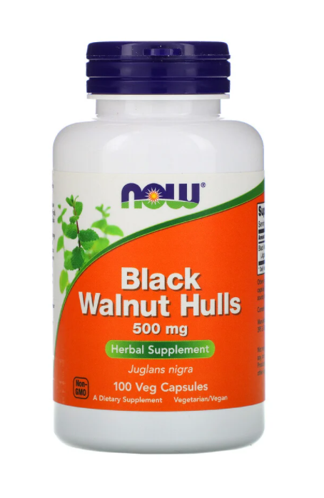 

Черный орех (Black Walnut), Now Foods, 500 мг, 100 капсул (NOW-04606)