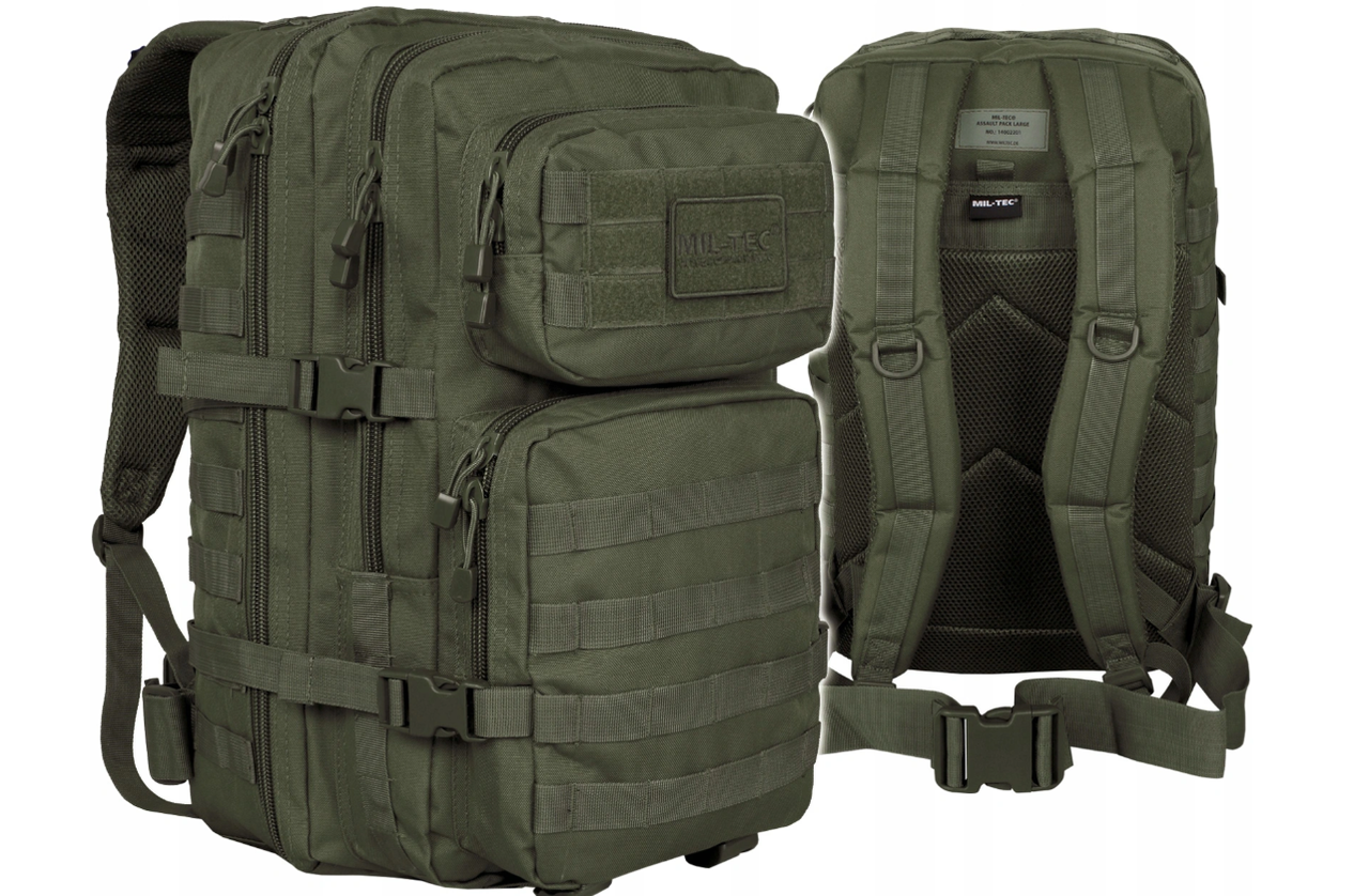 

Большой рюкзак Mil-Tec Assault 36 L Olive, Оливковый