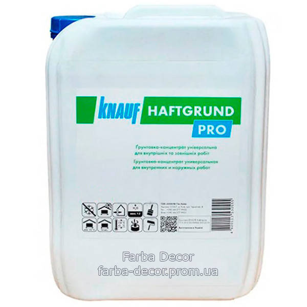 

Грунт-концентрат KNAUF Haftgrund PRO (Кнауф Хафтгрунд Про F), (1:2), 10 кг, Зелёный