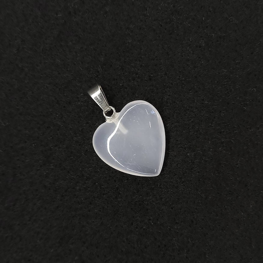 

Кулон "Сердце" из натурального камня Агат дымчатый 28х19х19мм (+-)