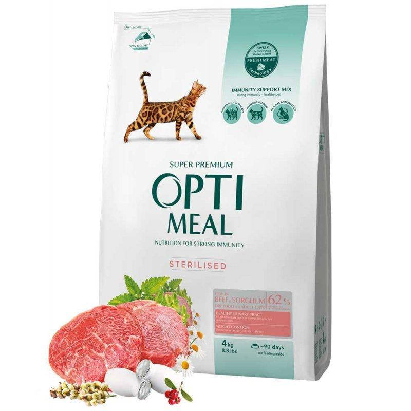 

Сухой корм OPTIMEAL (Оптимил) для стерилизованных кошек с говядиной и сорго 10КГ