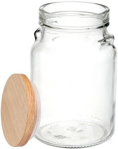 

Банка Everglass 900 мл для хранения сыпучих с деревянной крышкой 1906Н