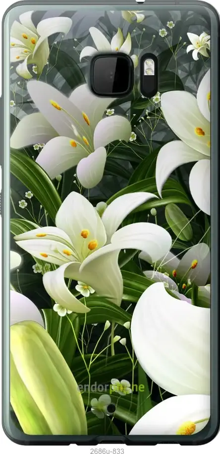 

Чехол на HTC U Ultra Белые лилии "2686u-833-10746"