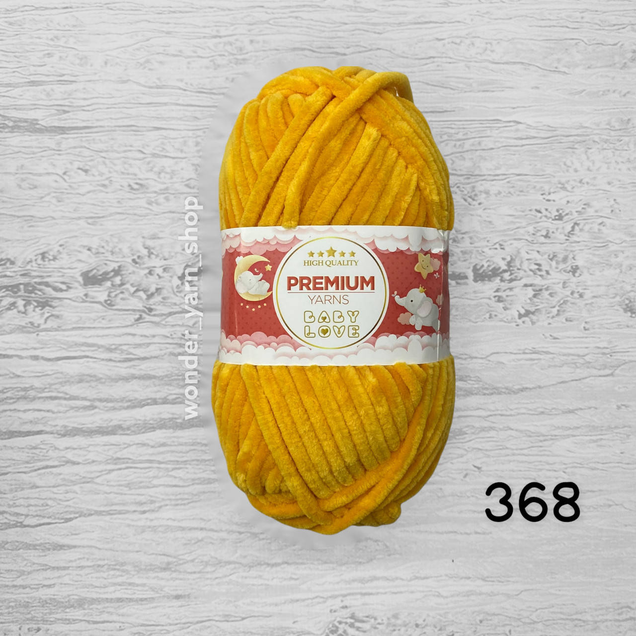 

Плюшевая пряжа Premium Yarns Baby Love / Премиум Ярнс Беби Лав. 368, апельсин