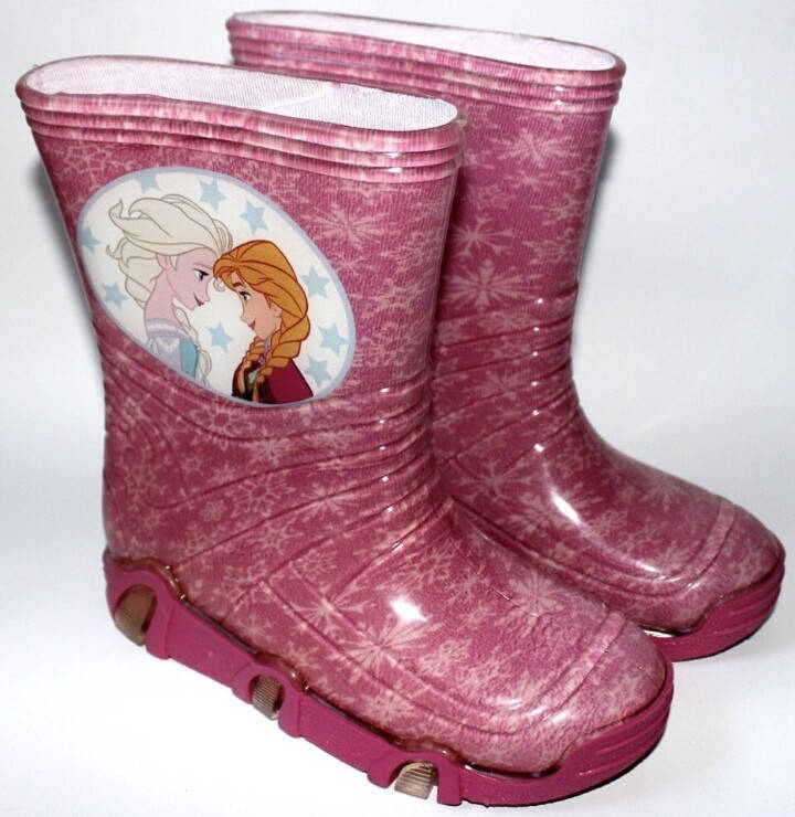 

Резиновые сапожки Disney 25-32 размер Эльза Frozen, Розовый