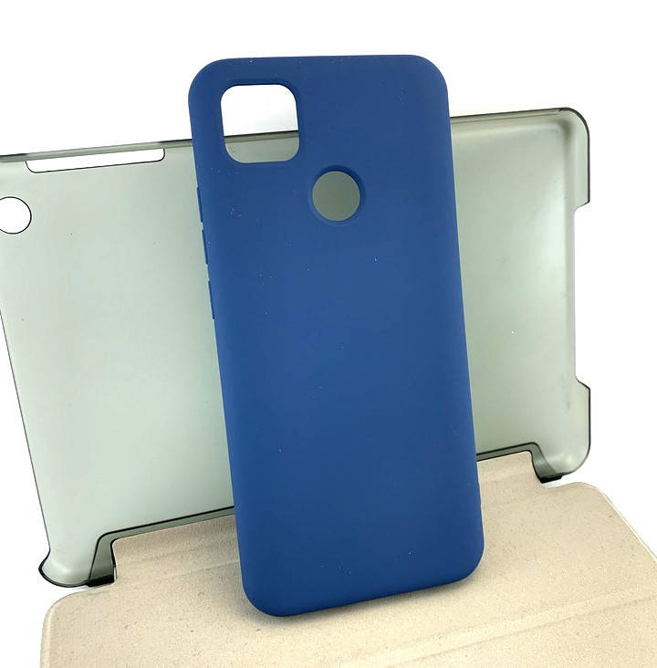 

Чехол для Xiaomi Redmi 9C накладка бампер противоударный силиконовый Silicone Case синий