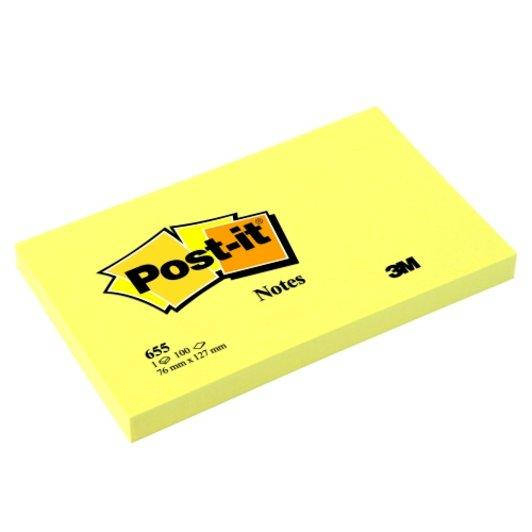 

3М Post-It 655CYI желтые стикеры 76х127 мм блок 100л, Желтый