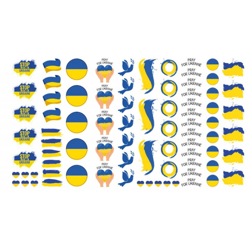 

Наклейки для ногтей Все буде Україна 3130, Голубой