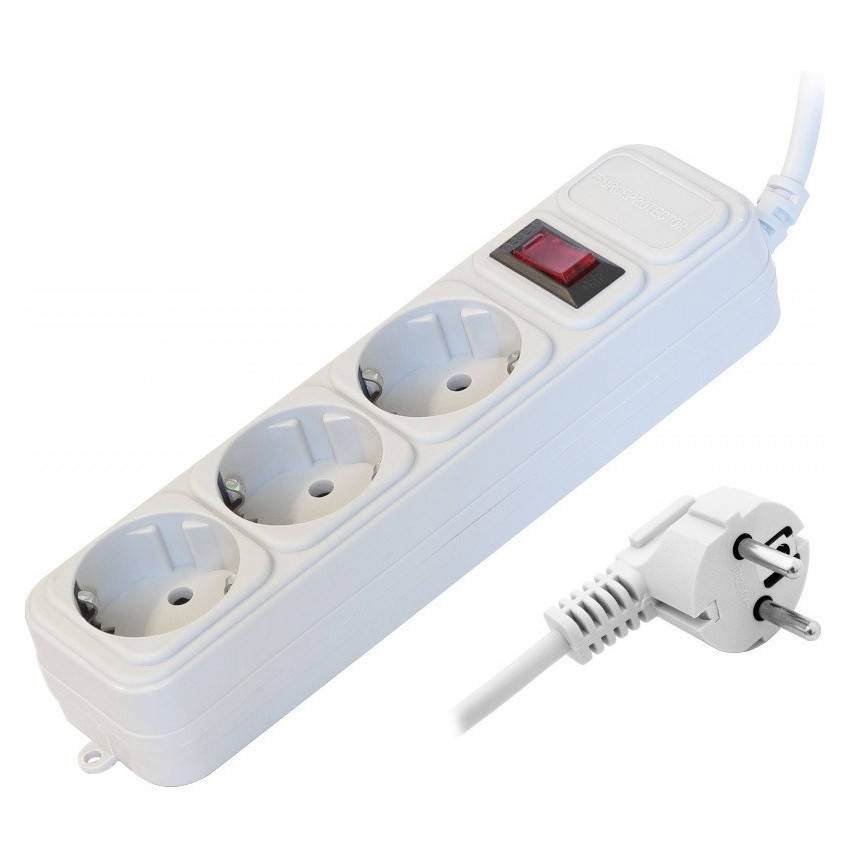 

Сетевой фильтр Maxxter 3м 3 розетки Серый