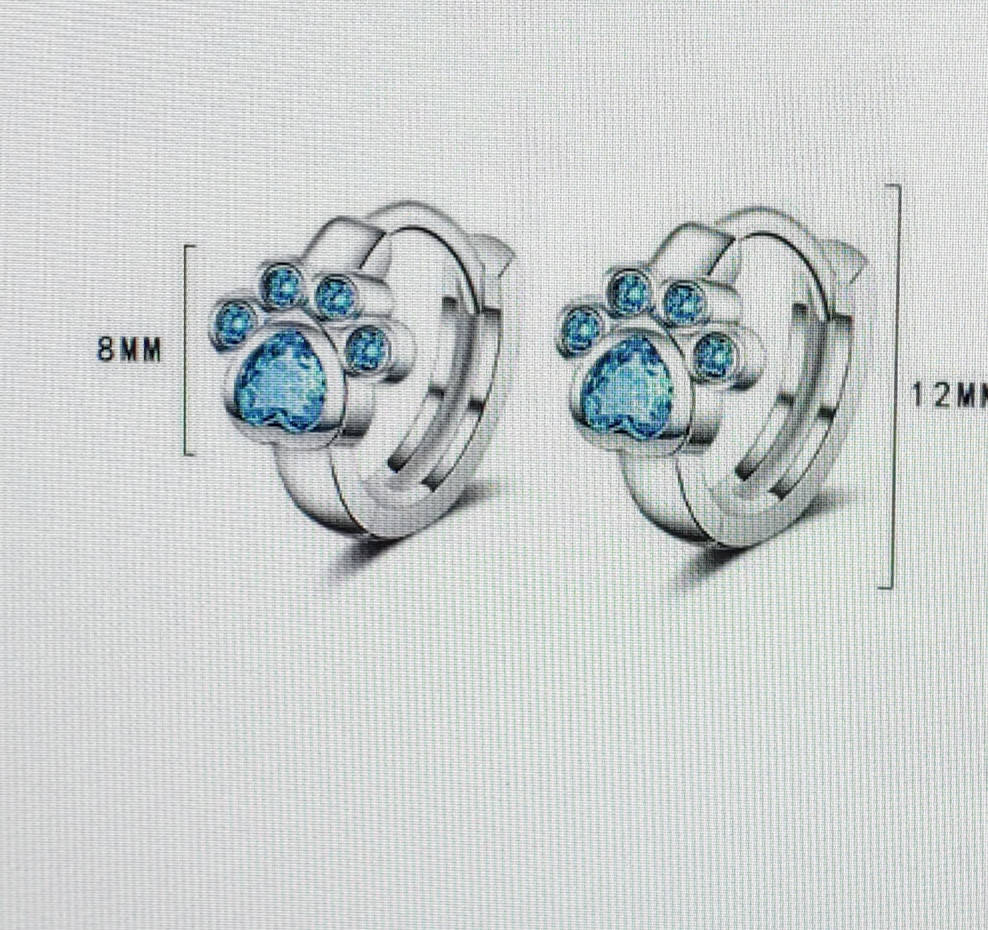 

Серебряные серьги с голубым камнем