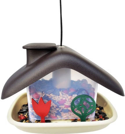 

Кормушка для птиц Domek, 21х15х16,5см, коричневая, Plastia, Коричневый
