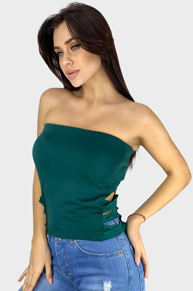 

Топ женский темно-зеленый WHY BEE 130461M