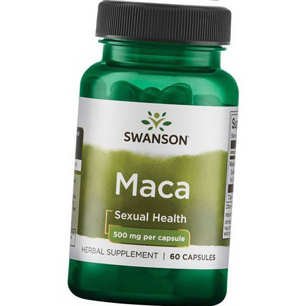 

Экстракт корня маки Swanson Maca 500 mg full spectrum 60 caps